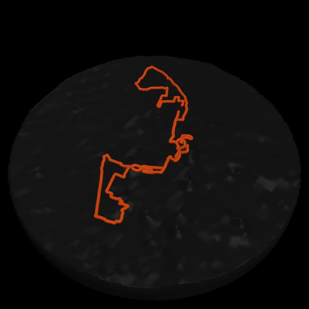 3D-render van de route van Marathon van Groningen