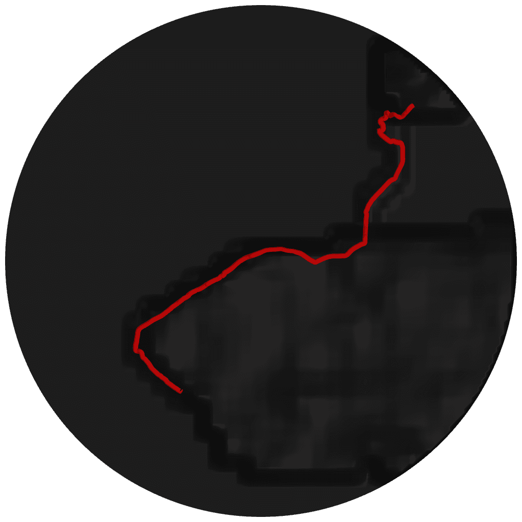 3D-render van de route van Kustmarathon van Zeeland